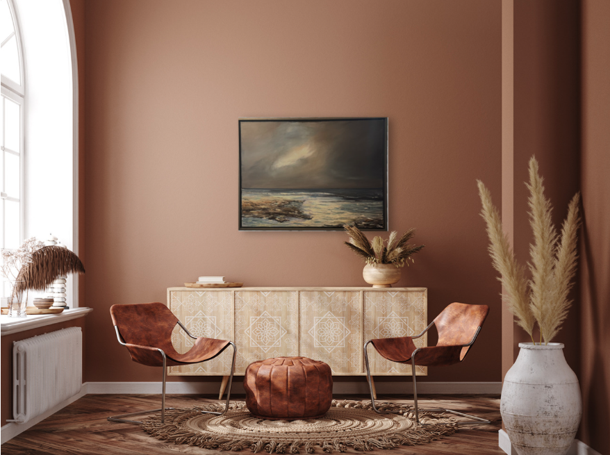 Clair Harrington, 2025 - Calm Night (hanging on wall) acrylic on canvas